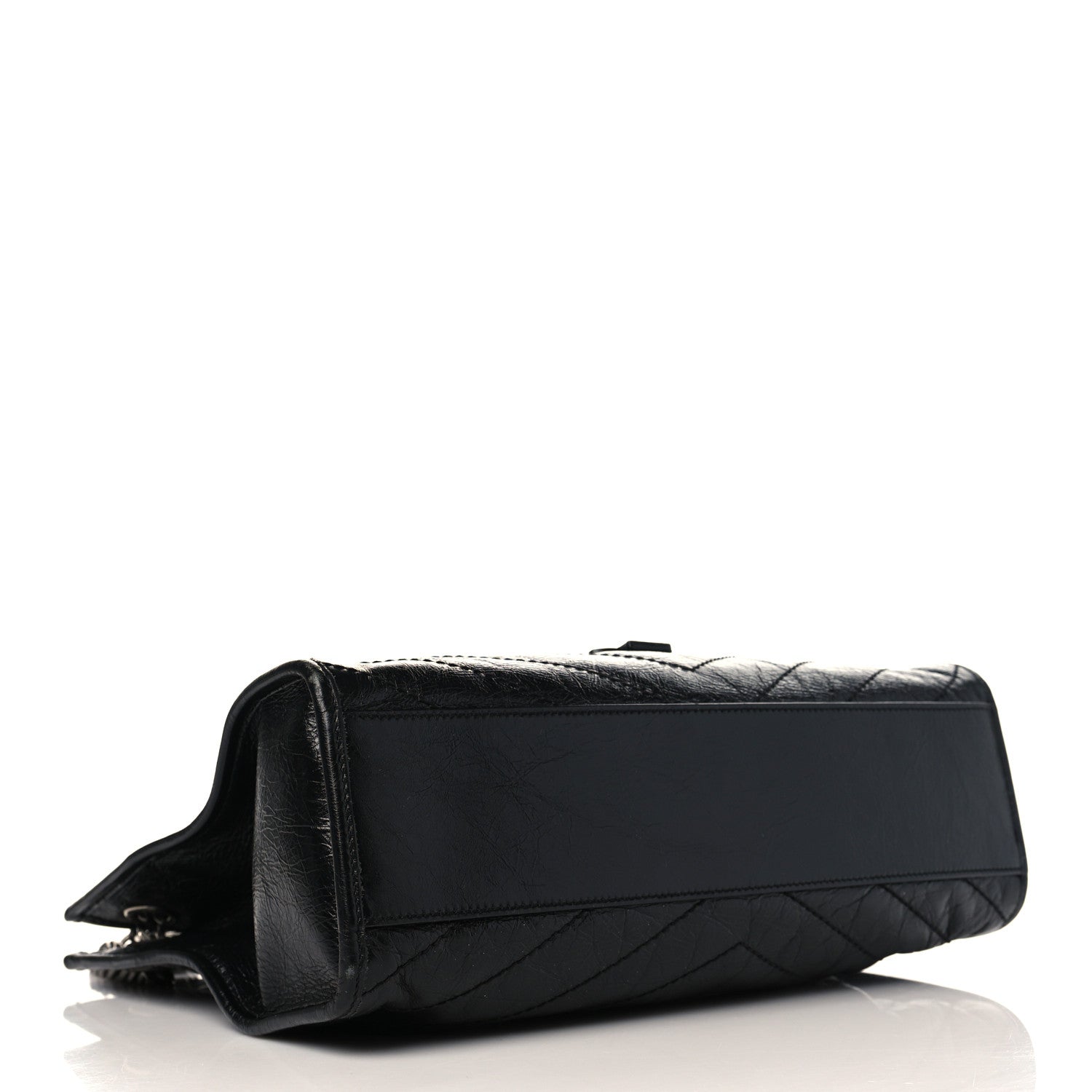 Saint Laurent Crinkled Calfskin Matelasse Monogram Medium Niki Shopper Tote Black 4 of 9