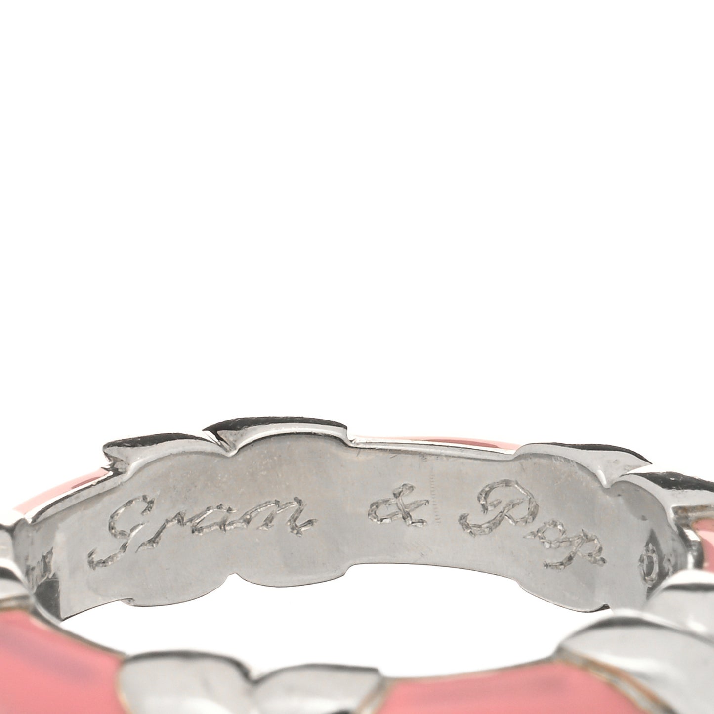 Sterling Silver Enamel Signature X Ring Pink 52 6
