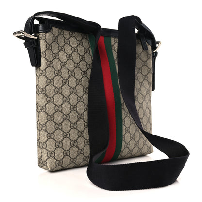 Gucci GG Supreme Monogram Web Messenger Bag Black 3 of 9