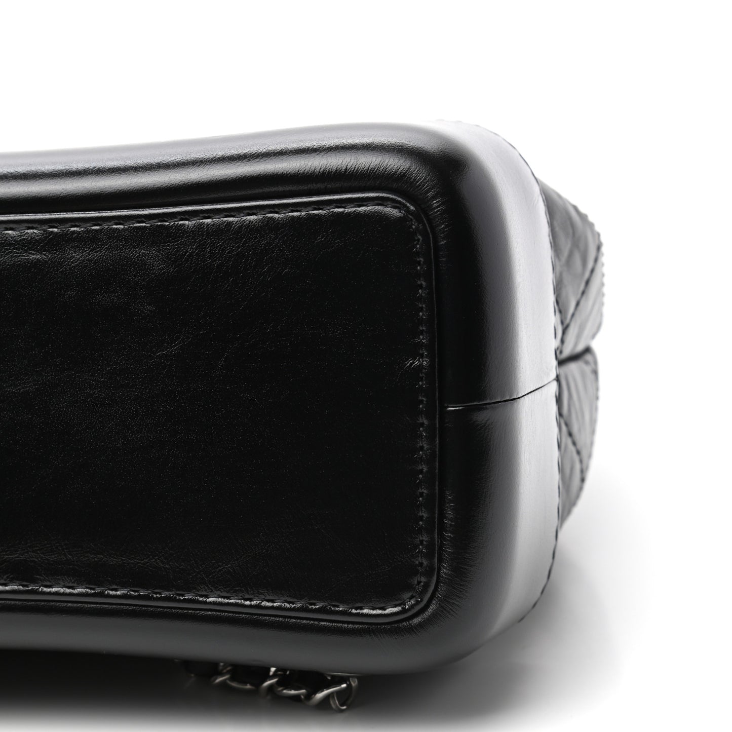 Aged Calfskin Quilted Small Gabrielle Backpack Black