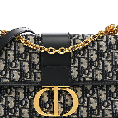 Christian Dior Oblique 30 Montaigne Flap Bag Blue 1 of 9