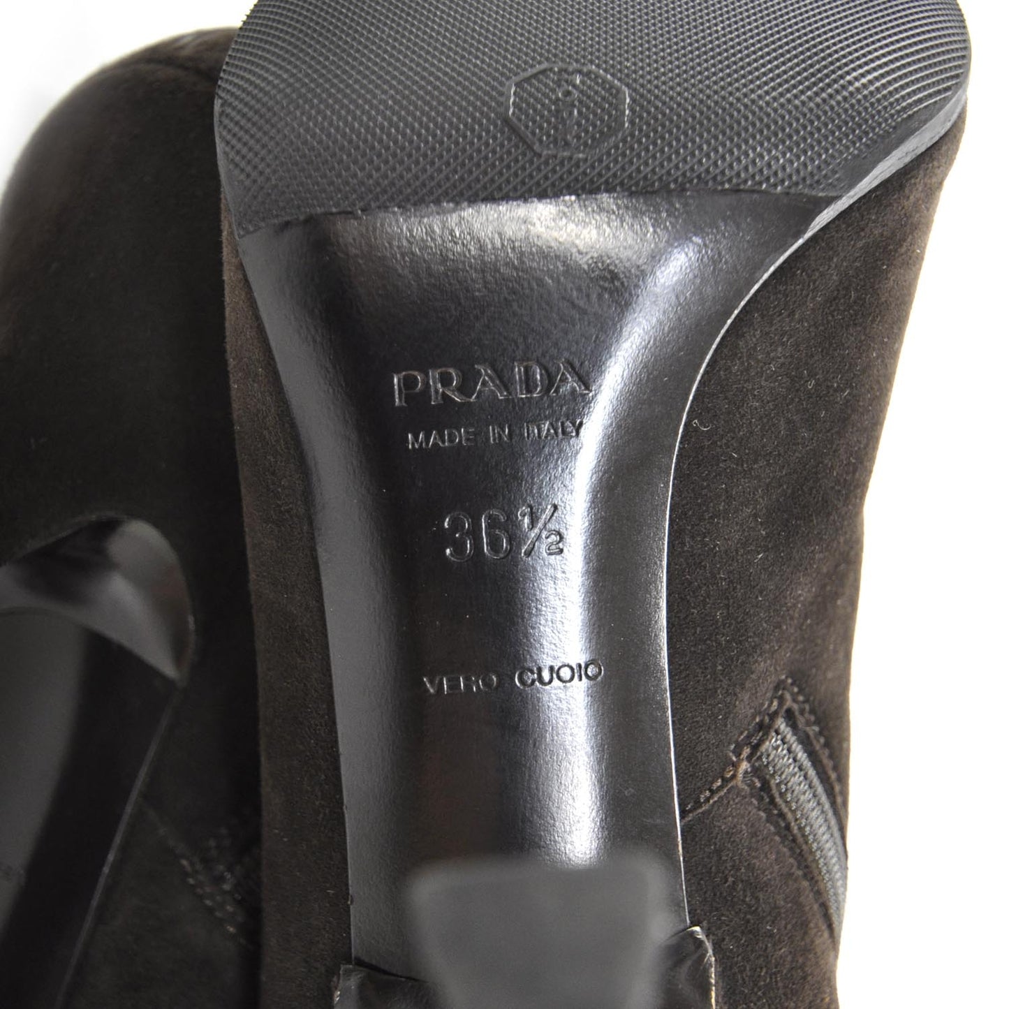 Suede Tall Boots 36.5 Brown
