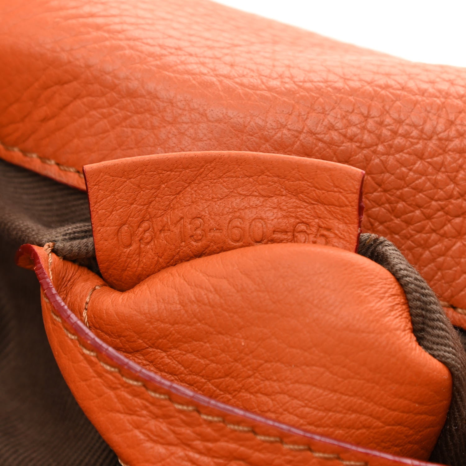 Chloe Calfskin Mini Marcie Round Crossbody Bag Orange 7 of 10