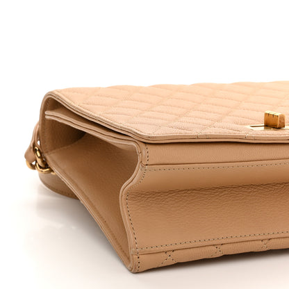 Chanel Goatskin Quilted Large Rita Top Handle Flap Beige 9 of 11