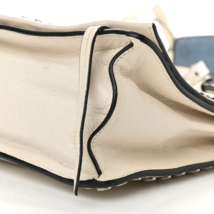 Prada Glace Calf Studded Etiquette Flap Bianco Astra 10 of 12