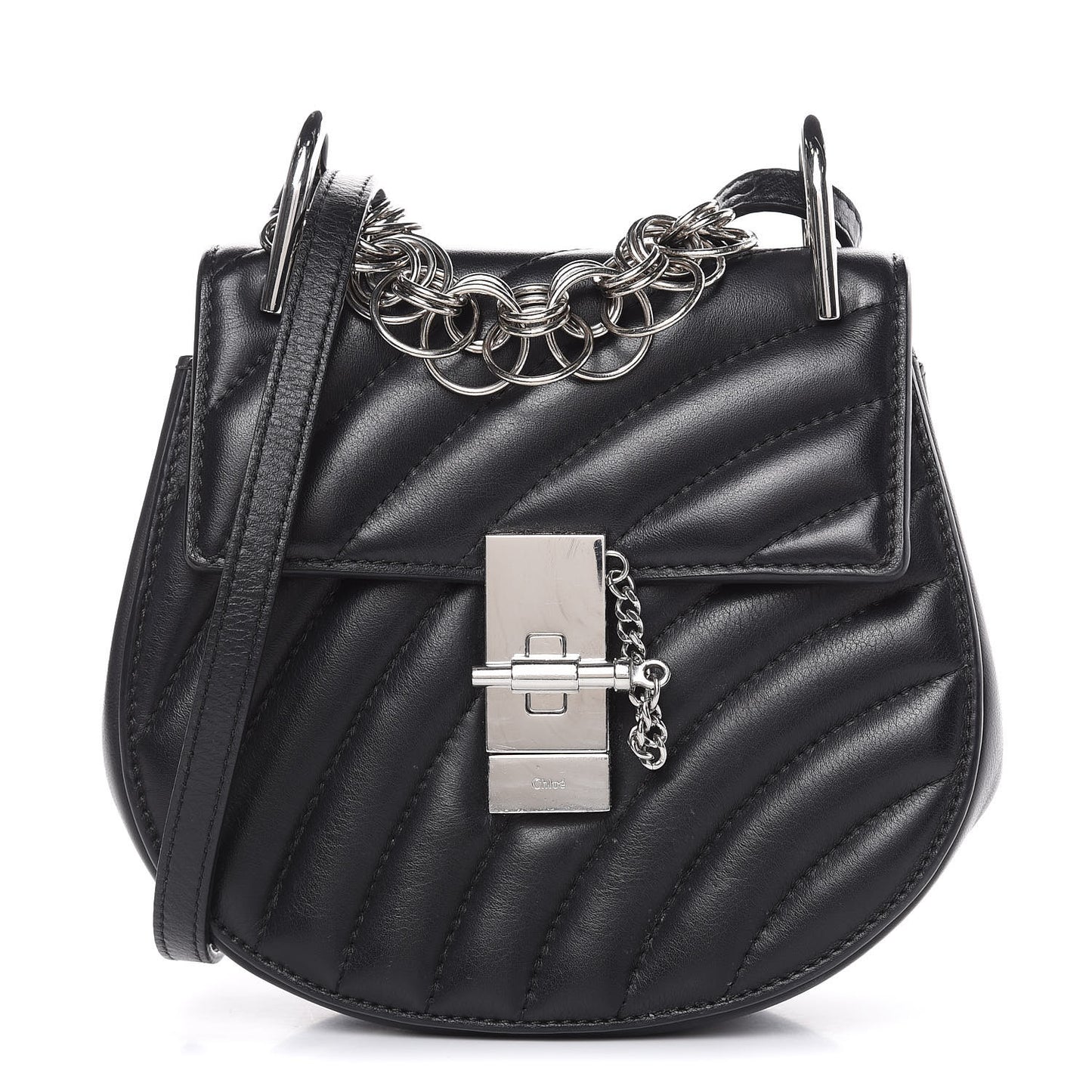 Calfskin Quilted Mini Drew Bijou Shoulder Bag Black