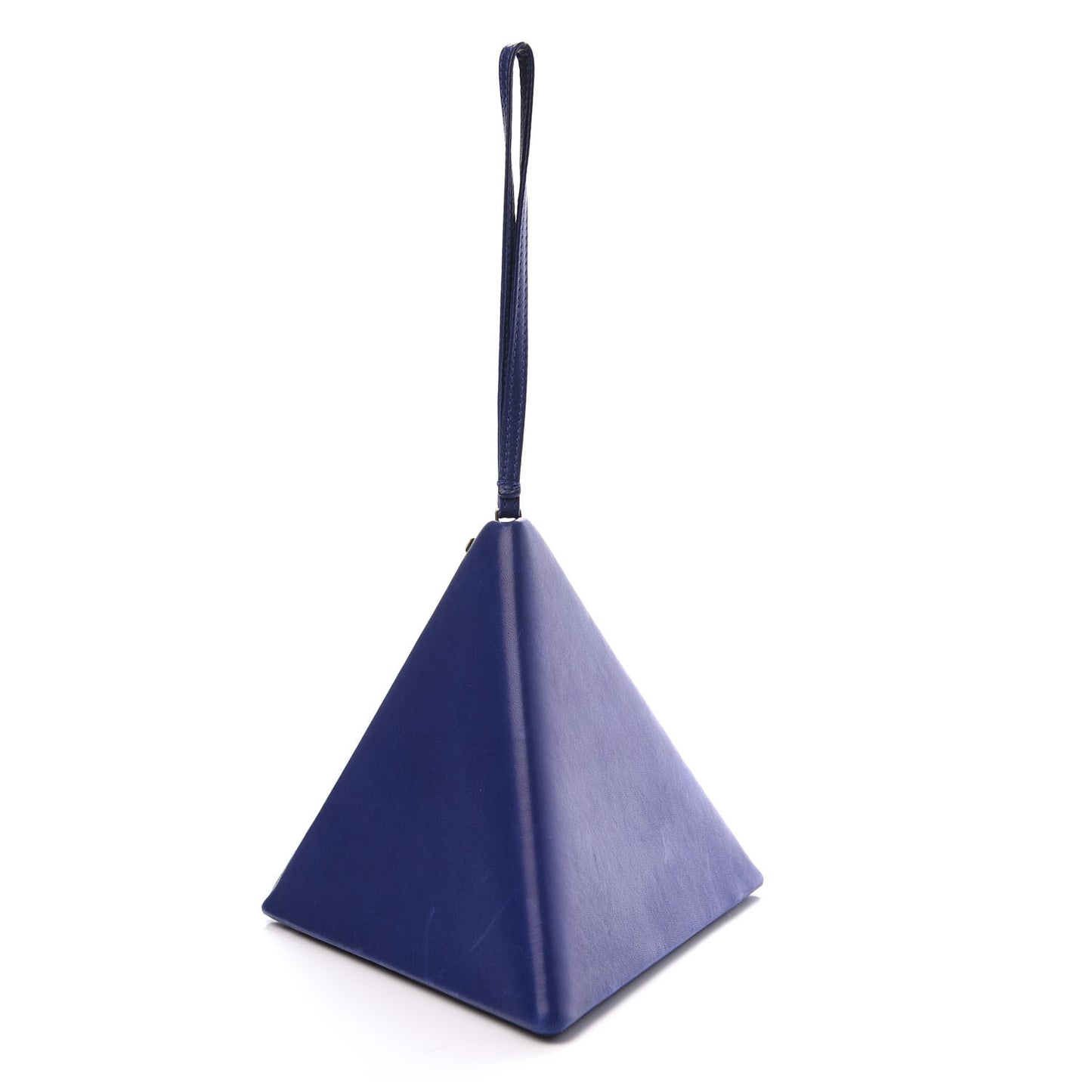 Lambskin Pyramid Clutch Blue