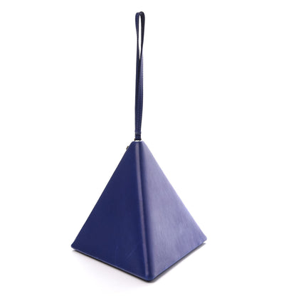 Saint Laurent Lambskin Pyramid Clutch Blue 2 of 11