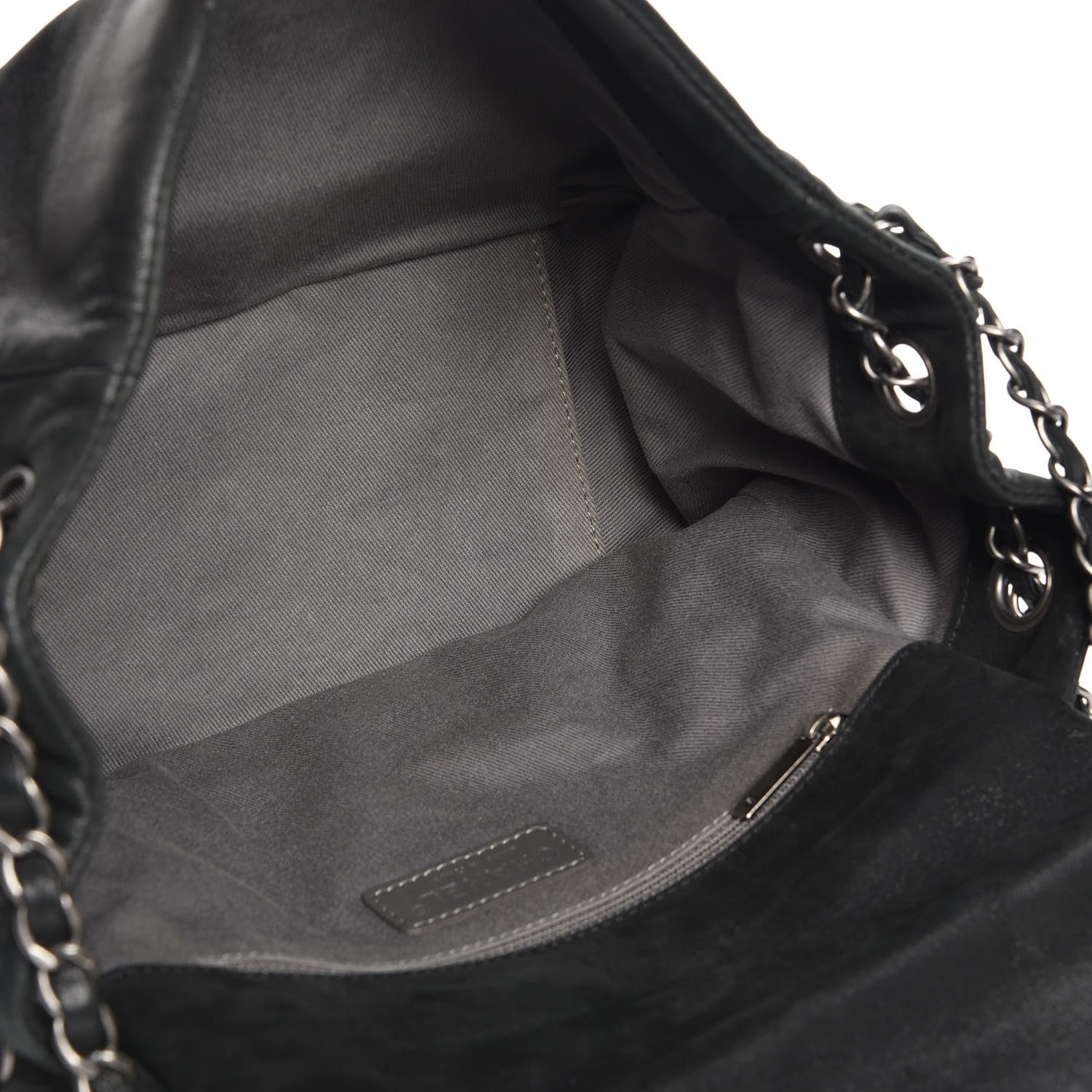 Chanel Iridescent Calfskin Glint Accordion Flap Black 6 of 8