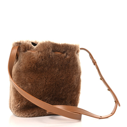 Mansur Gavriel Shearling Mini Bucket Bag Camel 3 of 8
