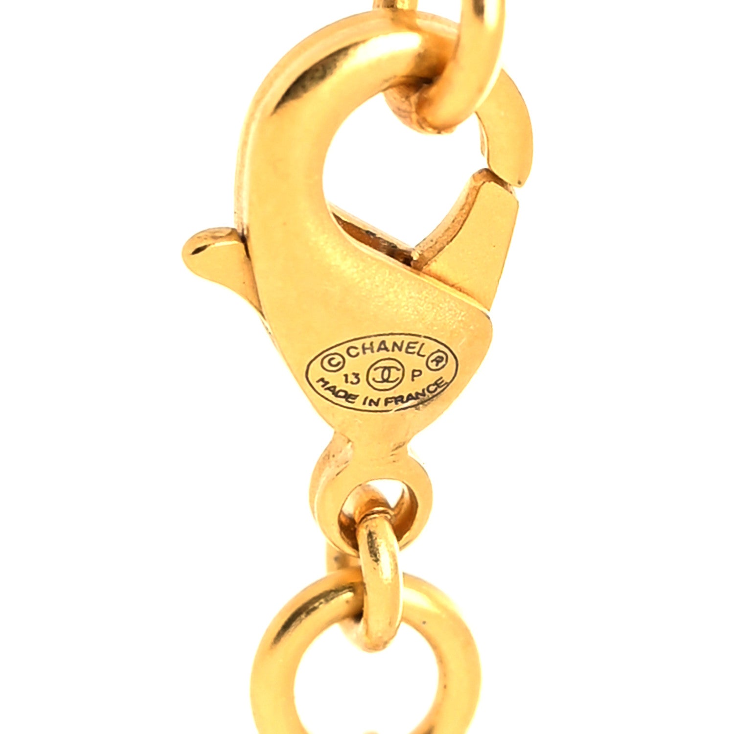 Chanel Metal CC Necklace Matte Gold 5 of 5