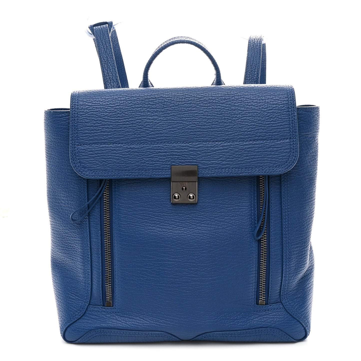 Textured Calfskin Pashli Backpack Cobalt