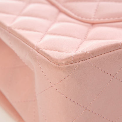 Chanel Lambskin Quilted Medium Double Flap Light Pink 10 of 14
