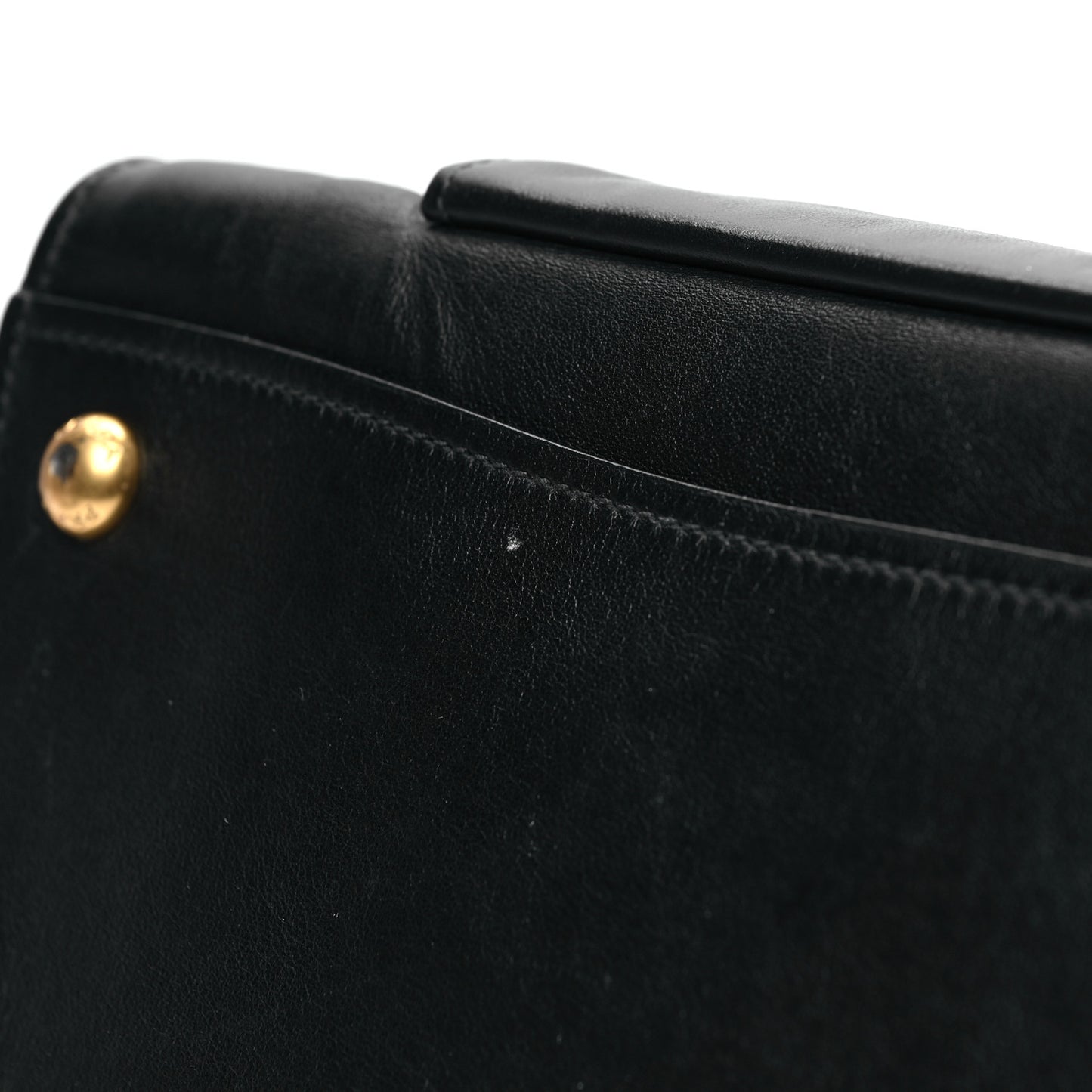 City Calf Front Pocket Tote Black