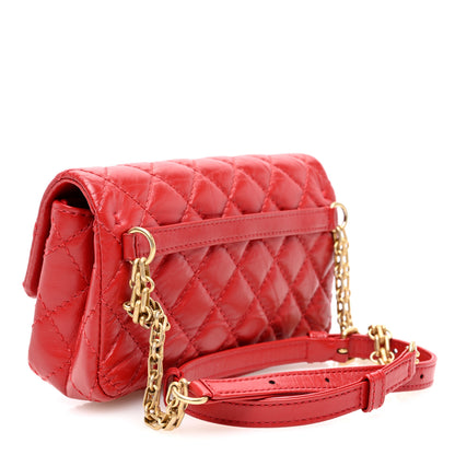 Chanel Aged Calfskin Quilted 2.55 Reissue Flap Belt Bag Red 3 of 10