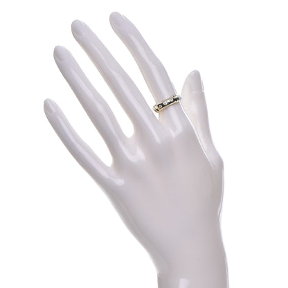 David Yurman Sterling Silver 14K Yellow Gold 3 Diamond Metro Cable Ring 50 5.5 2 of 6