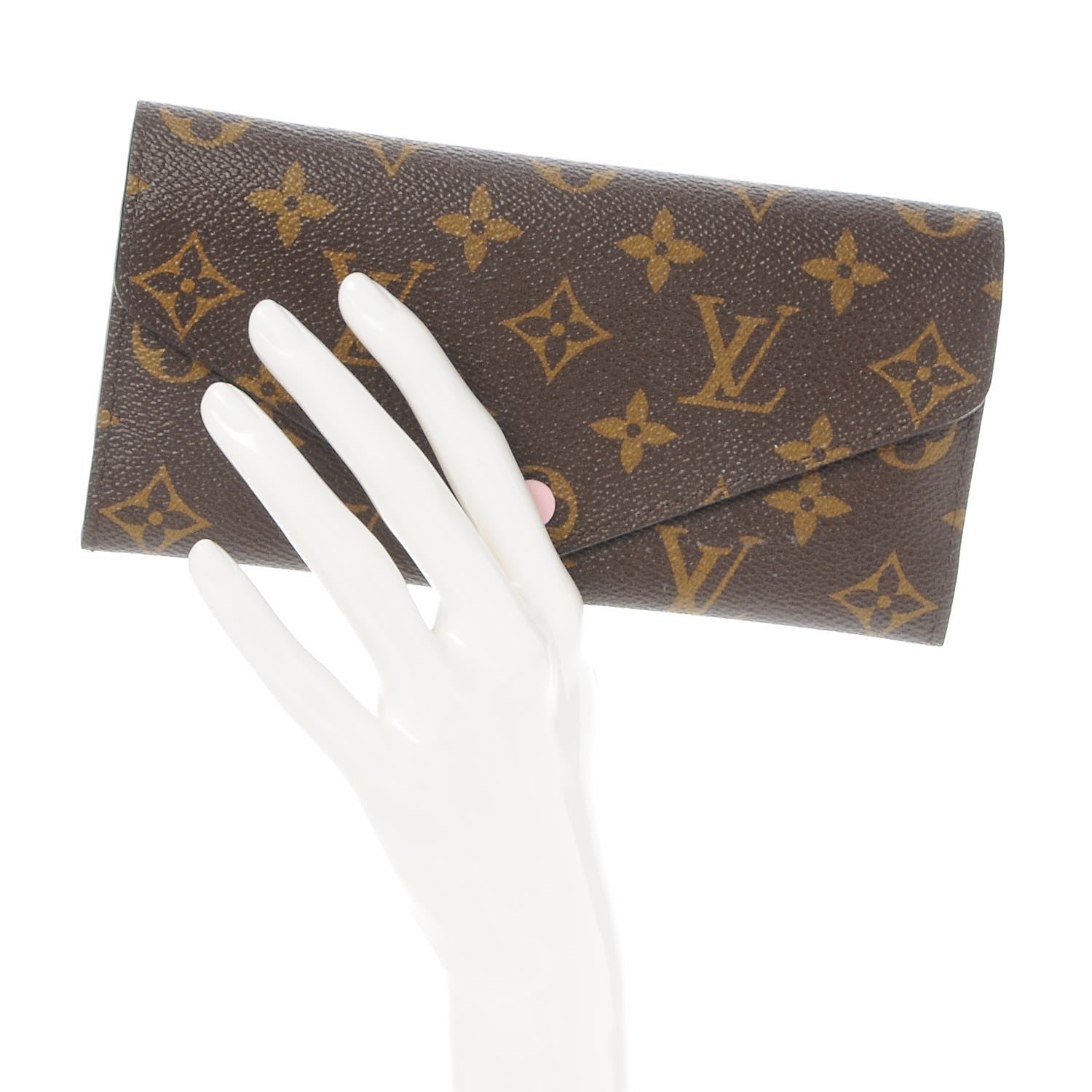 Louis Vuitton Monogram Josephine Wallet Rose Ballerine 2 of 10