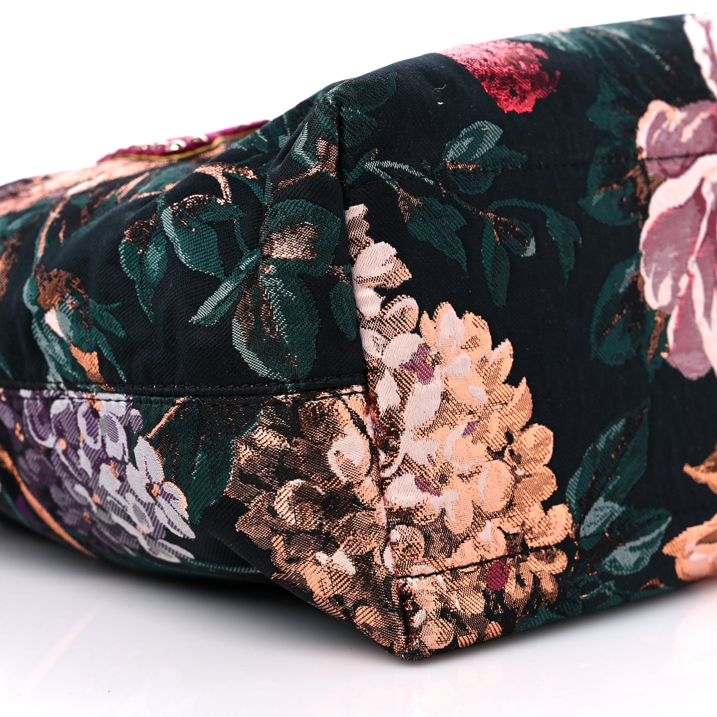 Jacquard Floral Stampa Iguana Amore Tote Black Multicolor