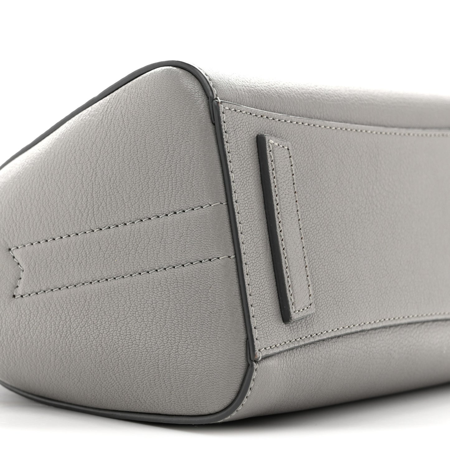 Sugar Goatskin Mini Antigona Pearl Grey