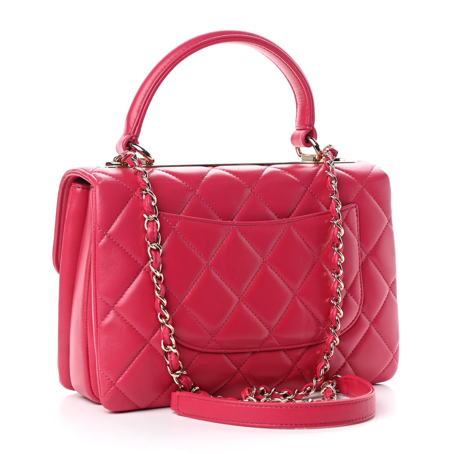 Chanel Lambskin Quilted Small Trendy CC Flap Dual Handle Bag Pink 3 of 9