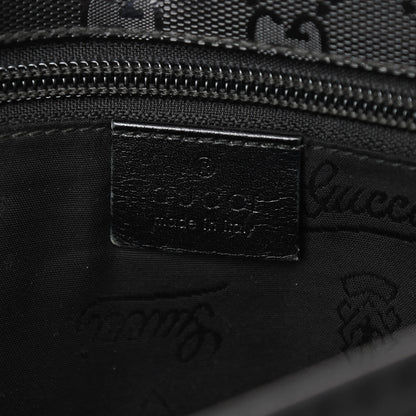 Gucci Imprime Monogram Medium Double Buckle Flap Messenger Bag Black 6 of 11