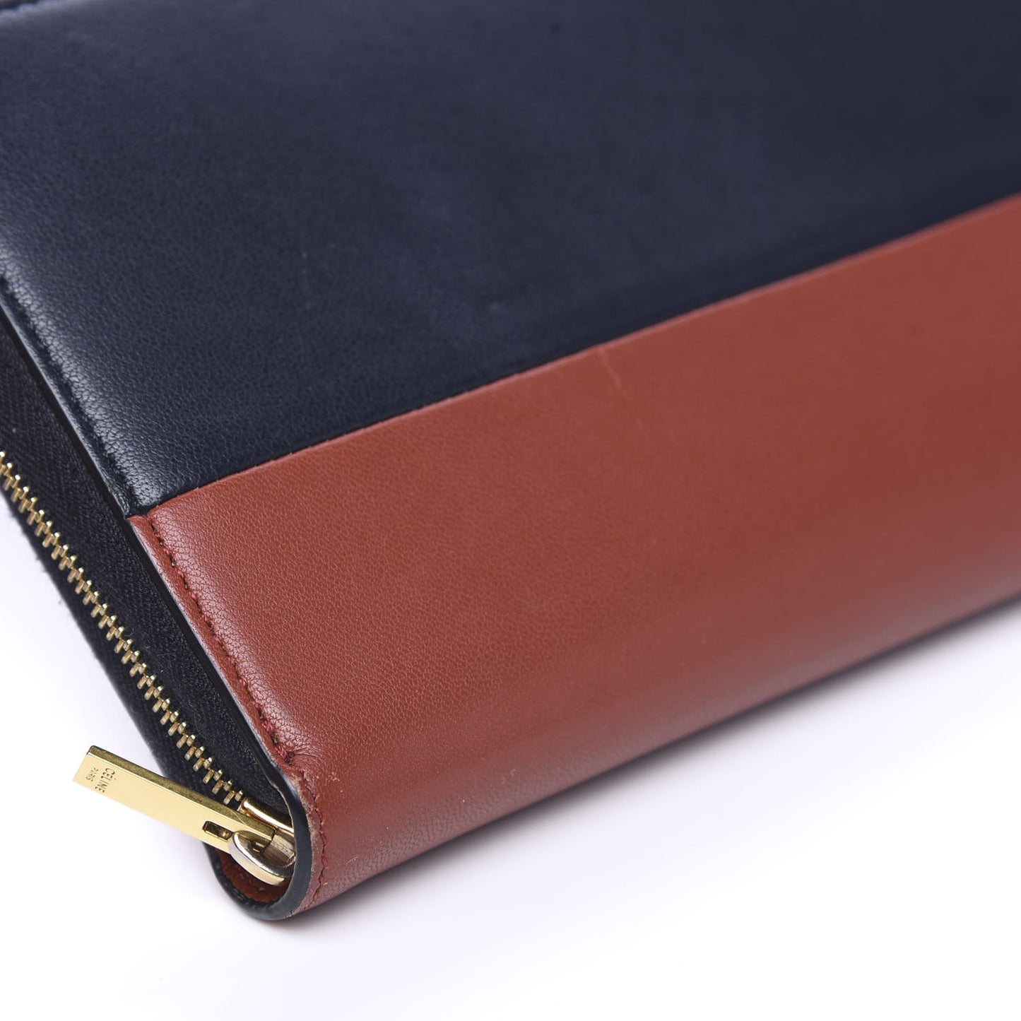 Lambskin Large Zip Around Multifunction Wallet Navy Claycourt