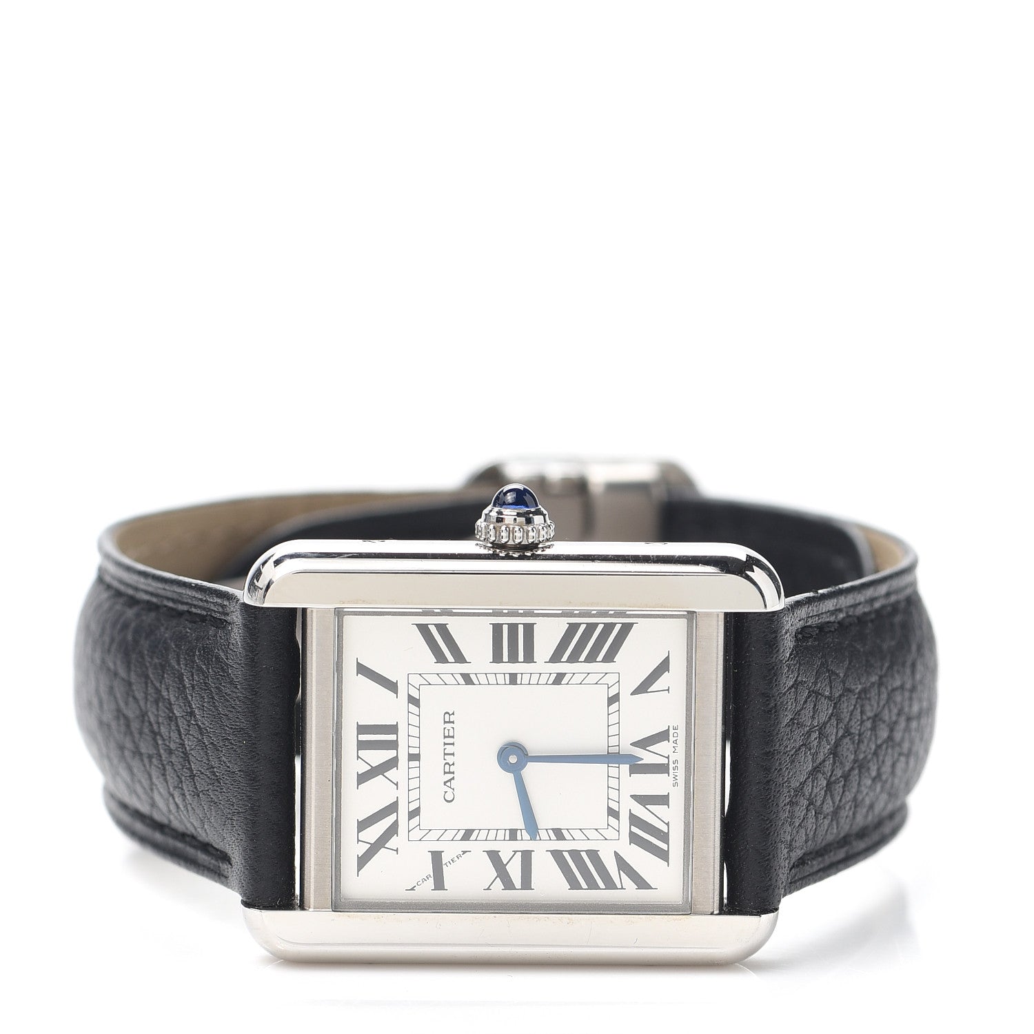 Cartier Stainless Steel Calfskin 24mm Tank Solo Quartz Watch 2 of 6