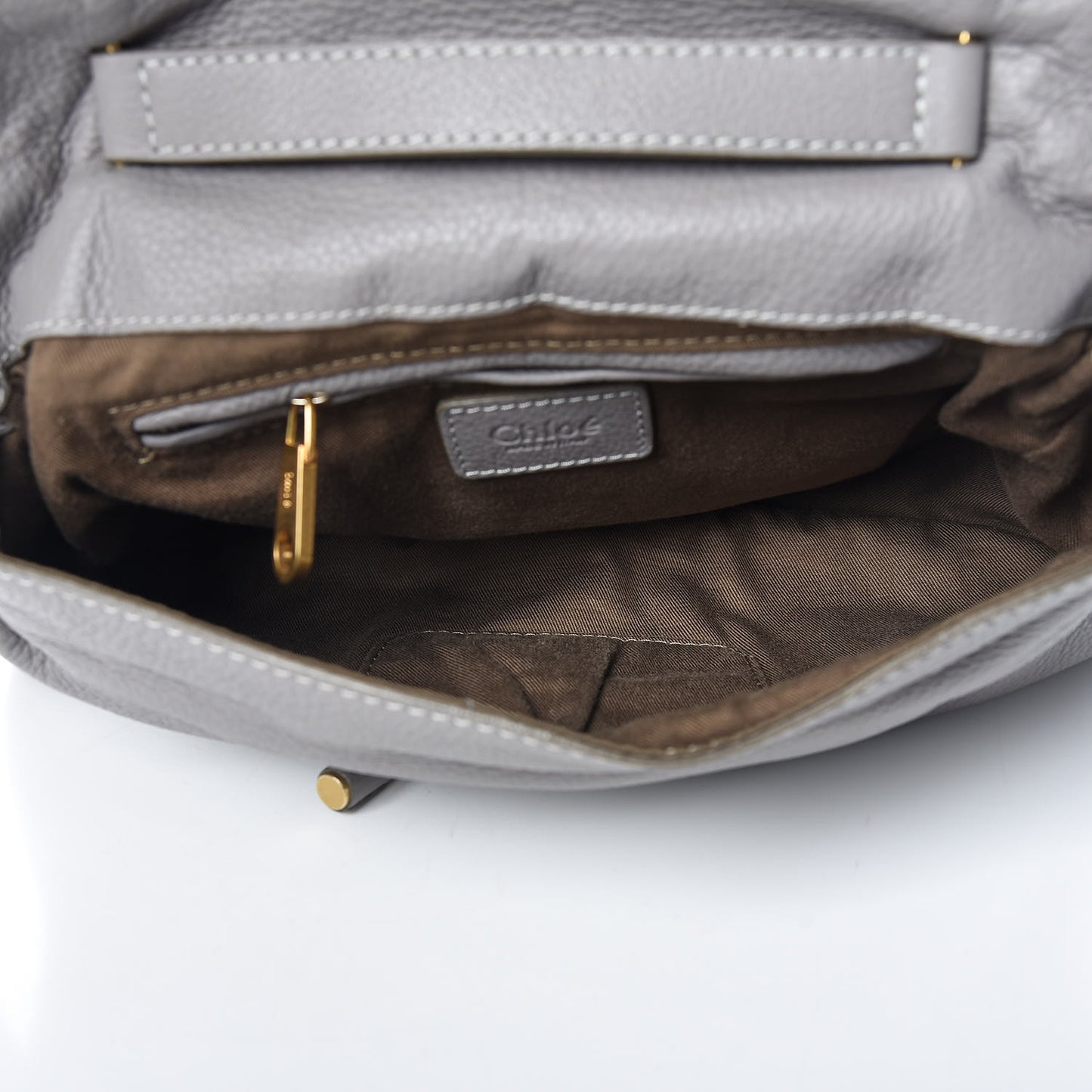 Calfskin Medium Marcie Top Handle Bag Cashmere Grey