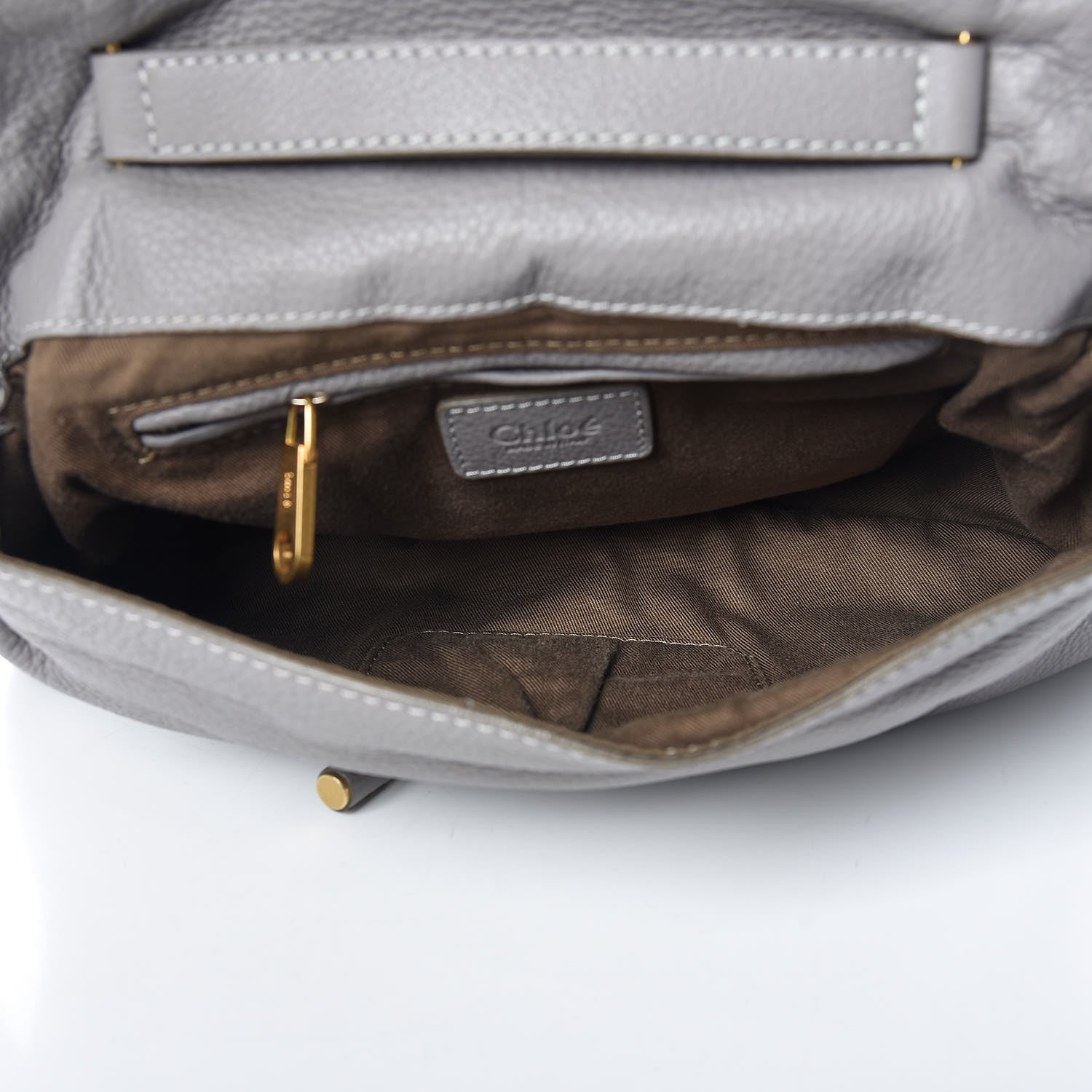 Chloe Calfskin Medium Marcie Top Handle Bag Cashmere Grey 5 of 19