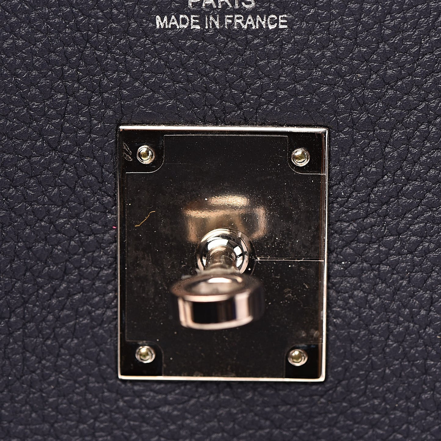 Togo Birkin Verso 30 Bleu Nuit Orange Poppy