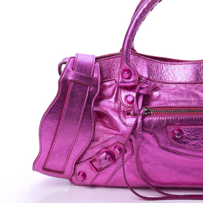 Balenciaga Metallic Chevre Classic Hardware First Magenta 14 of 14