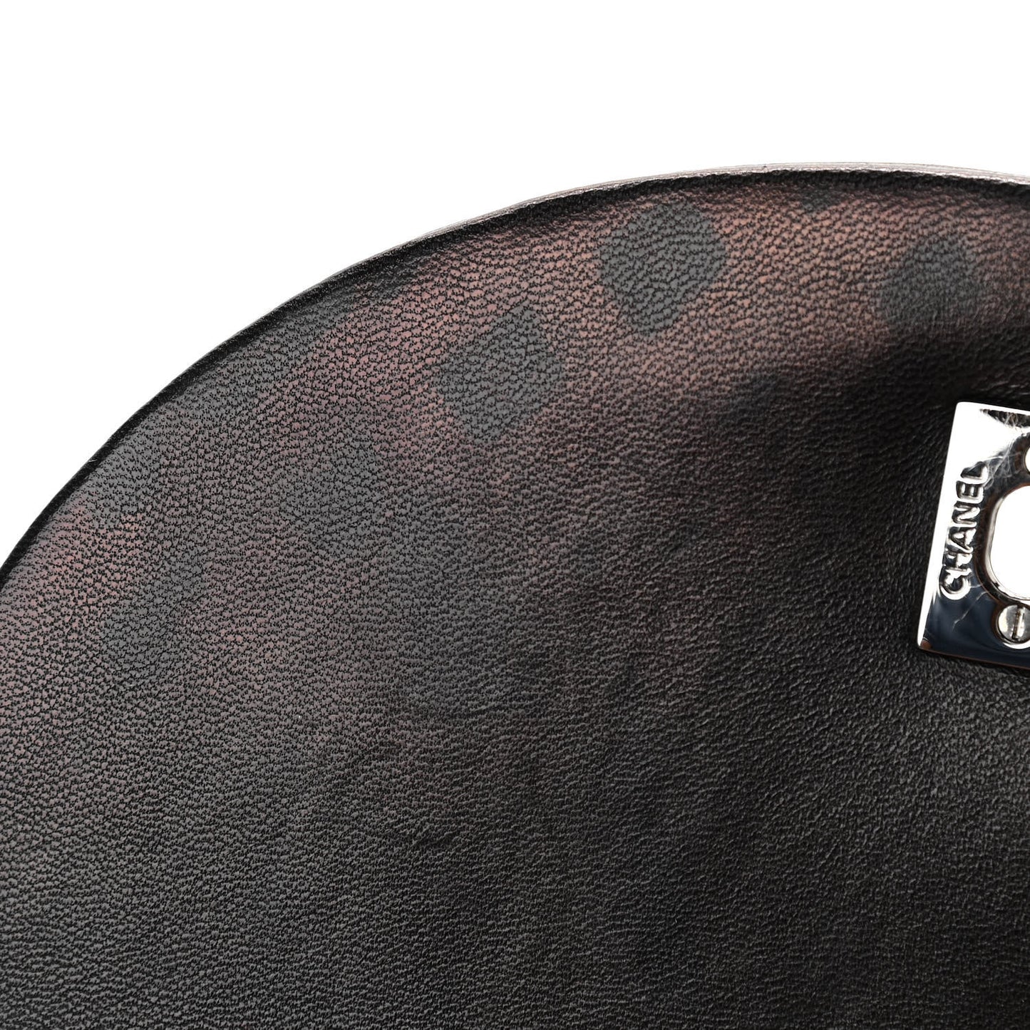 Lambskin Patent Classic Twist Crescent Flap Bag Black