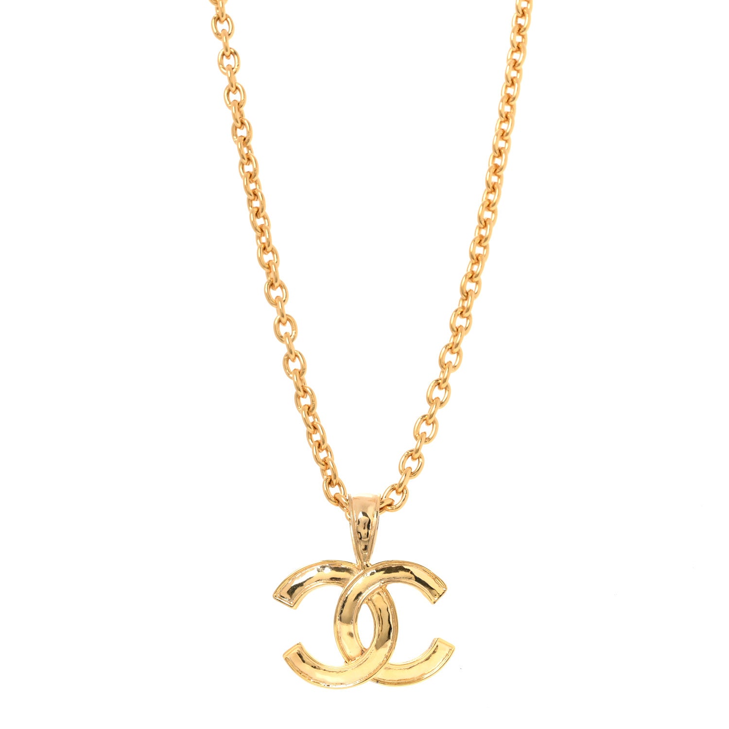 Chanel CC Pendant Necklace Gold 1 of 4