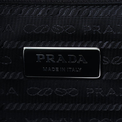Prada Terry Cloth Tote Bag Black White 6 of 9
