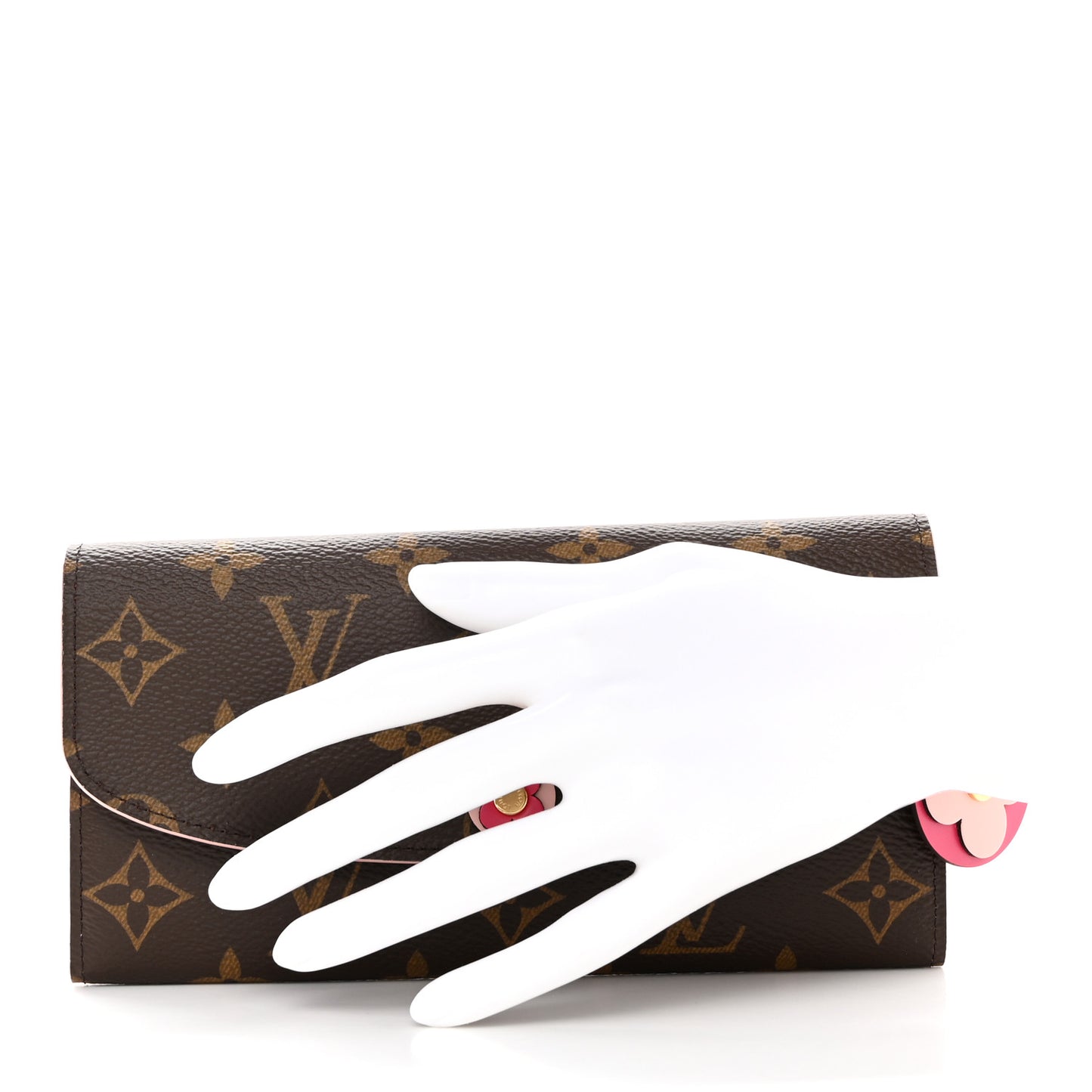 Monogram Bloom Flower Emilie Wallet Fuchsia