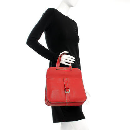 Hermes Taurillon Clemence Halzan 31 Rouge Casaque 3 of 10