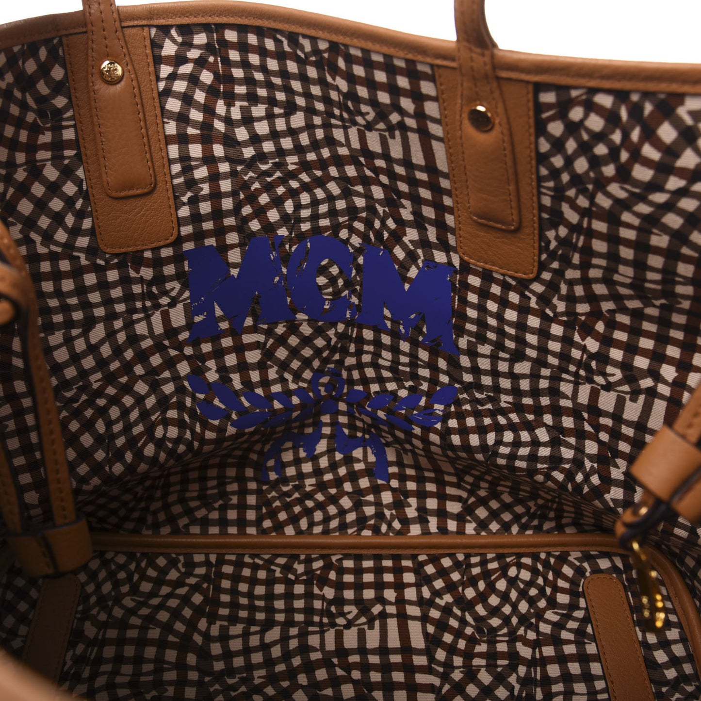 Visetos Medium Liz Reversible Shopper Tote Cognac
