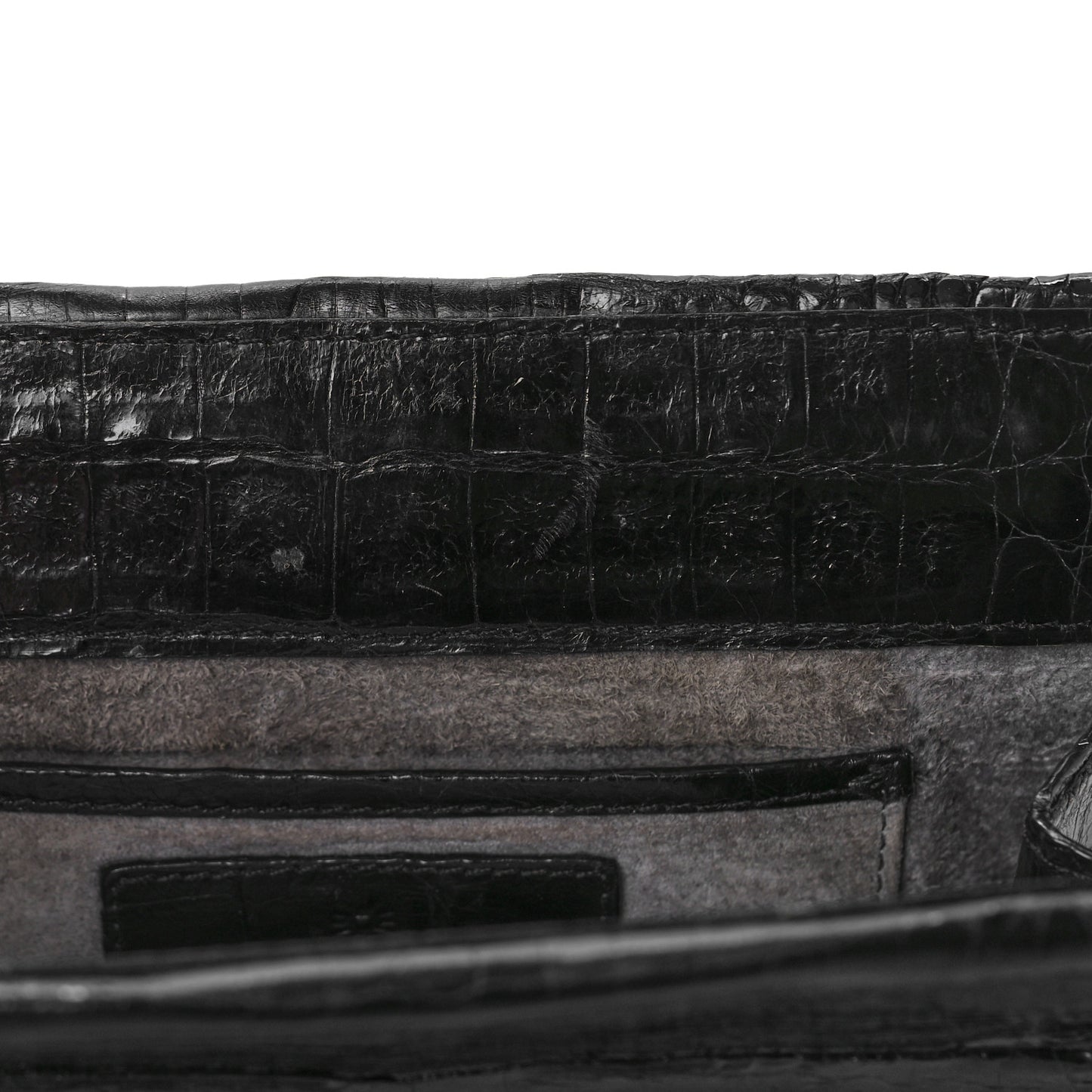 Crocodile Crossbody Bag Black