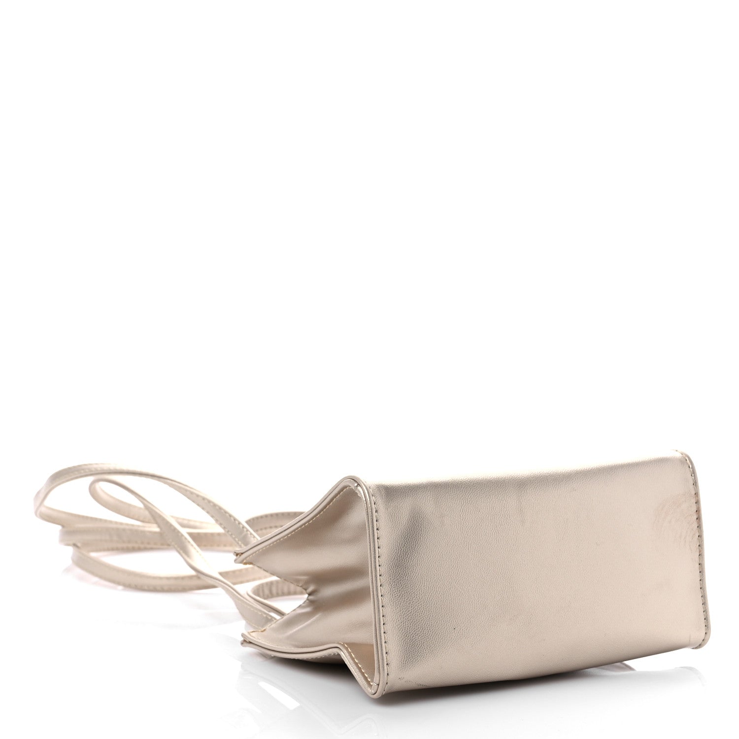 Telfar Metallic Vegan Leather Small Shopping Bag Gold 4 of 11