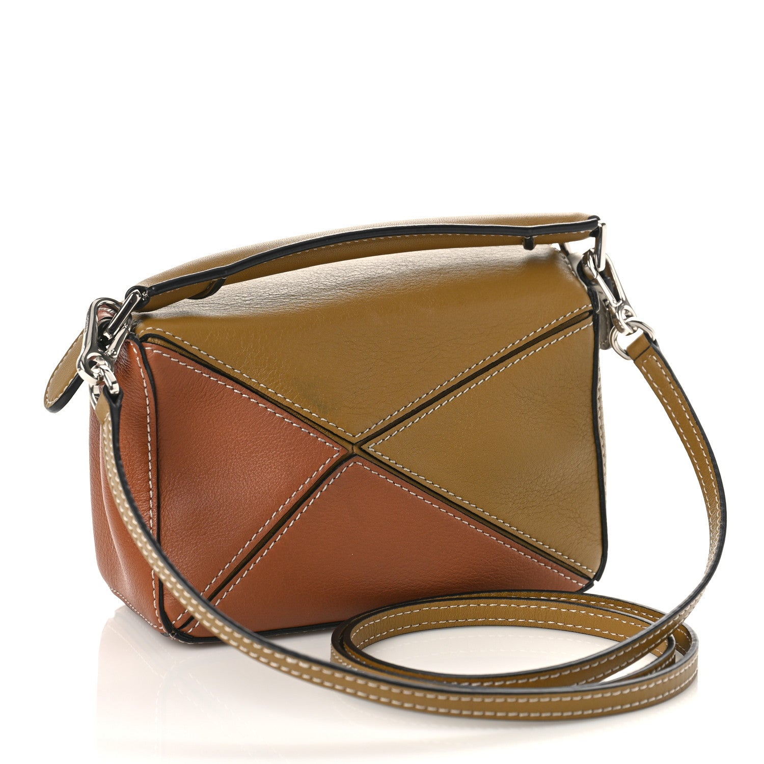 Loewe Calfskin Mini Puzzle Bag Ochre 3 of 8