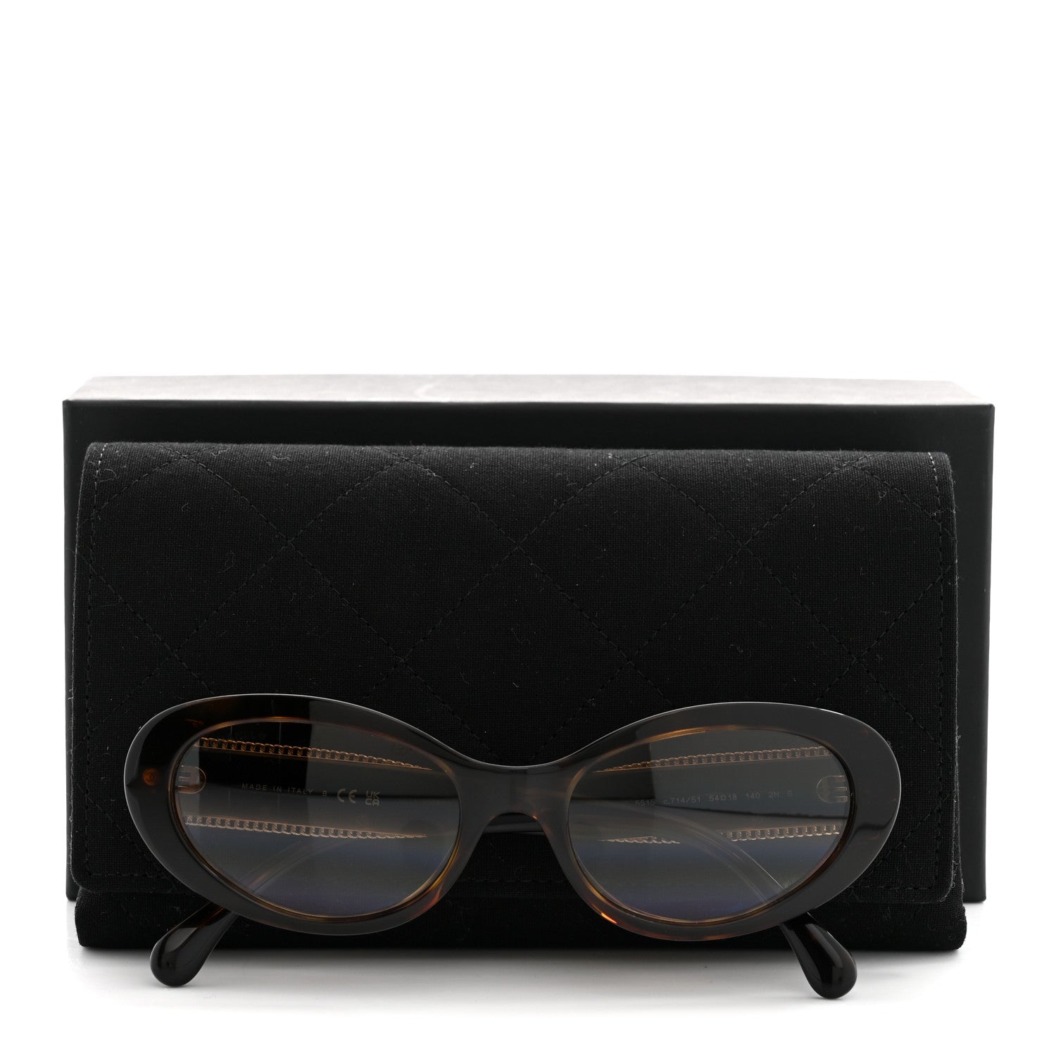 Chanel Acetate Oval Sunglasses 5515 Tortoise 8 of 8