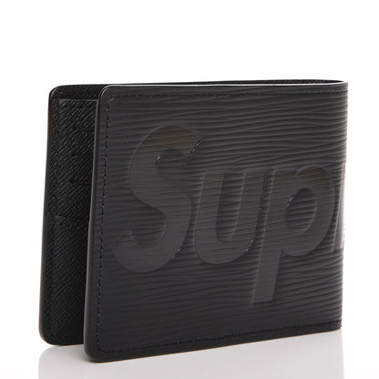 Louis Vuitton X SUPREME Epi Slender Wallet Black 3 of 8