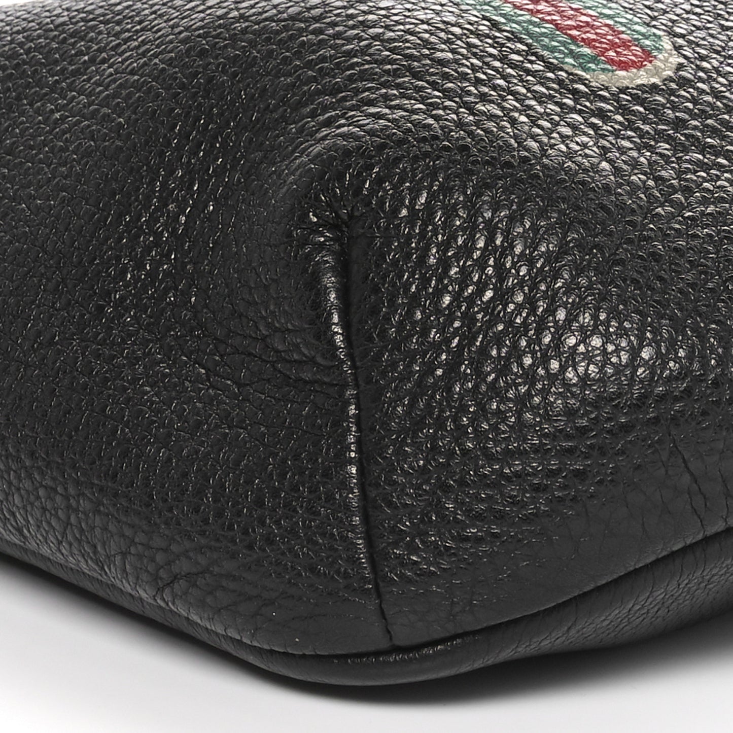 Grained Calfskin Logo Belt Bag Black