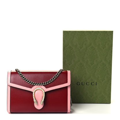 Gucci Azalea Calfskin Enamel Mini Dionysus Chain Wallet New Cherry Red Wild Rose Off White 12 of 12