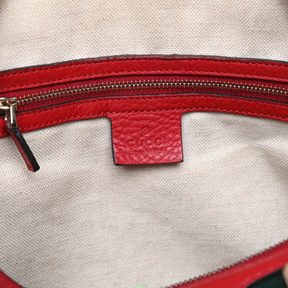 Gucci Monogram Vintage Web Medium Boston Red 6 of 11
