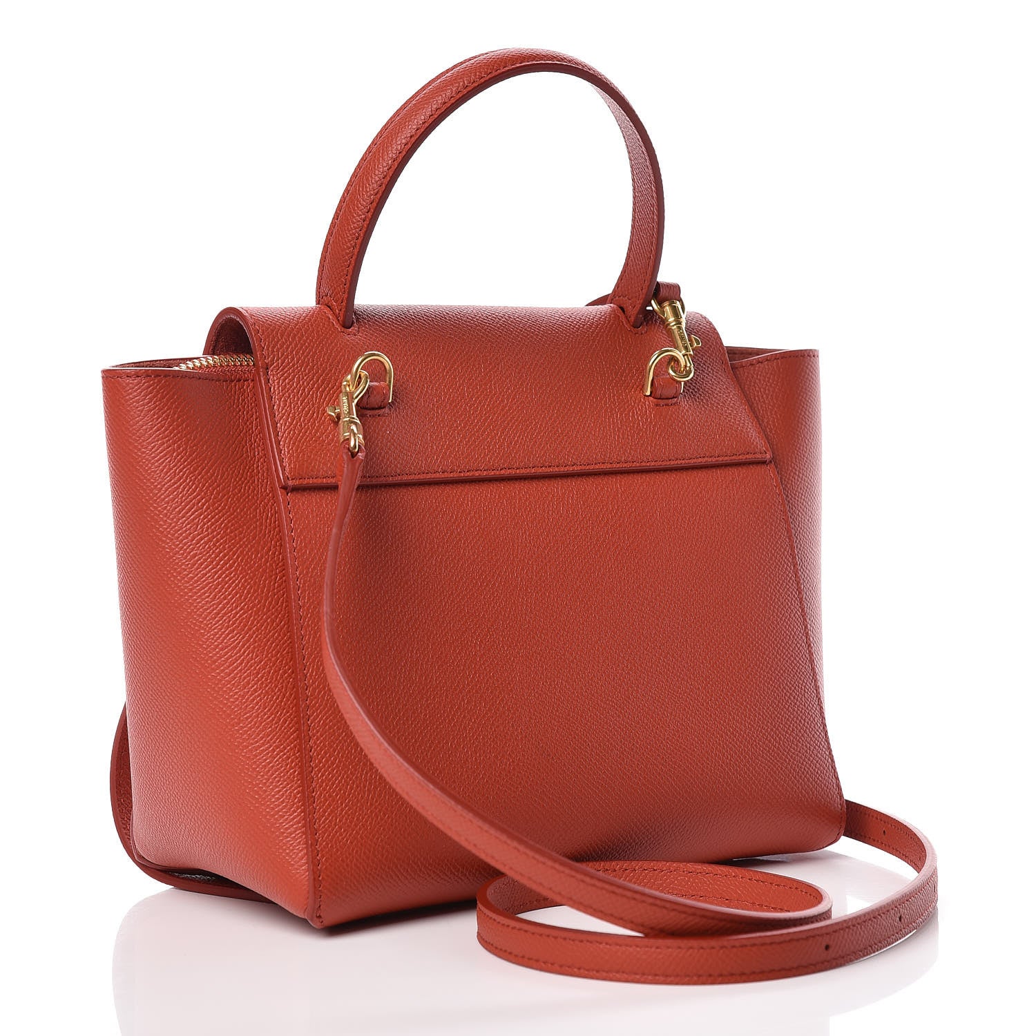 Celine Grained Calfskin Nano Belt Bag Terracotta 3 of 9
