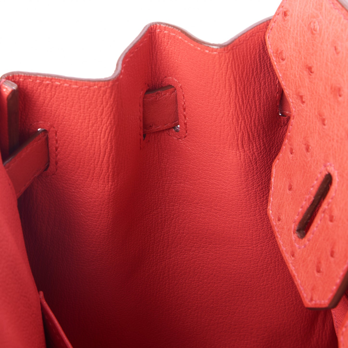 Ostrich Birkin 30 Bougainvillea