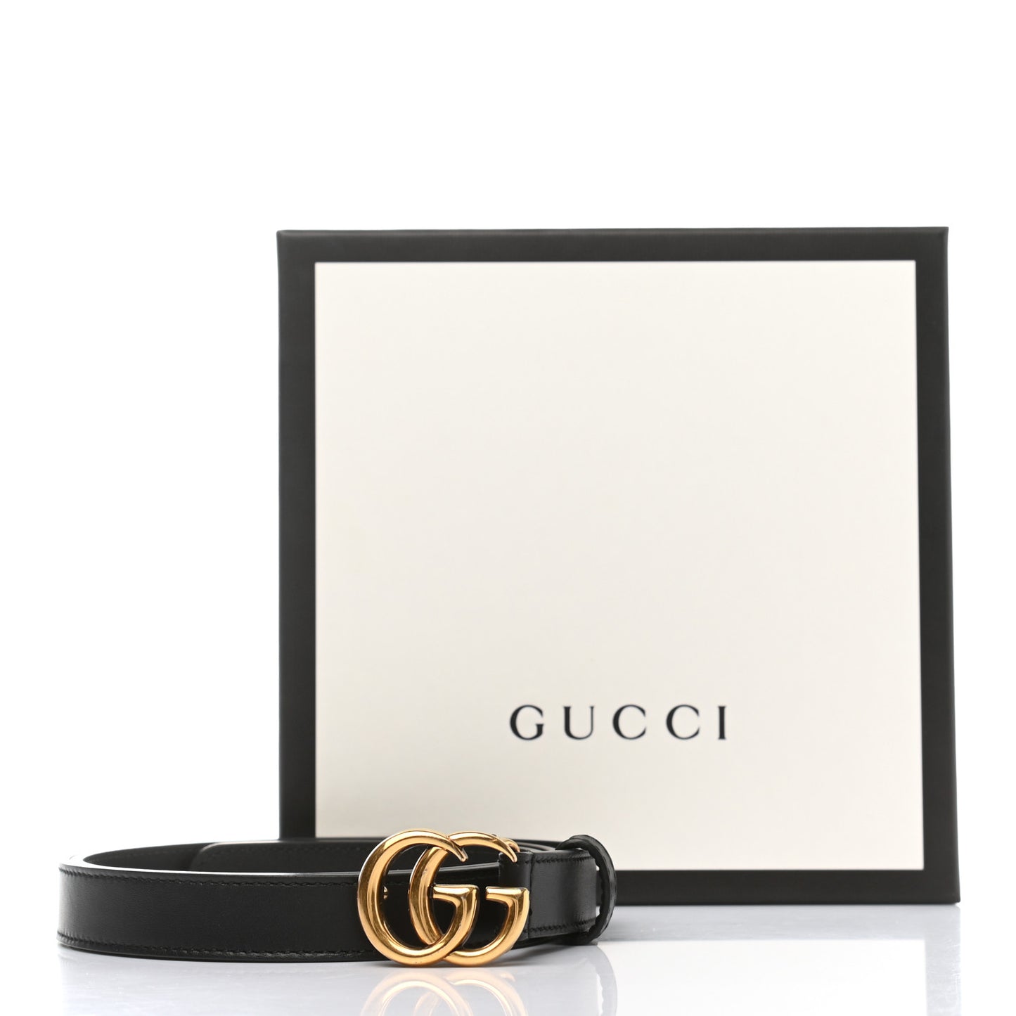 Calfskin Double G 20mm Belt 85 34 Black