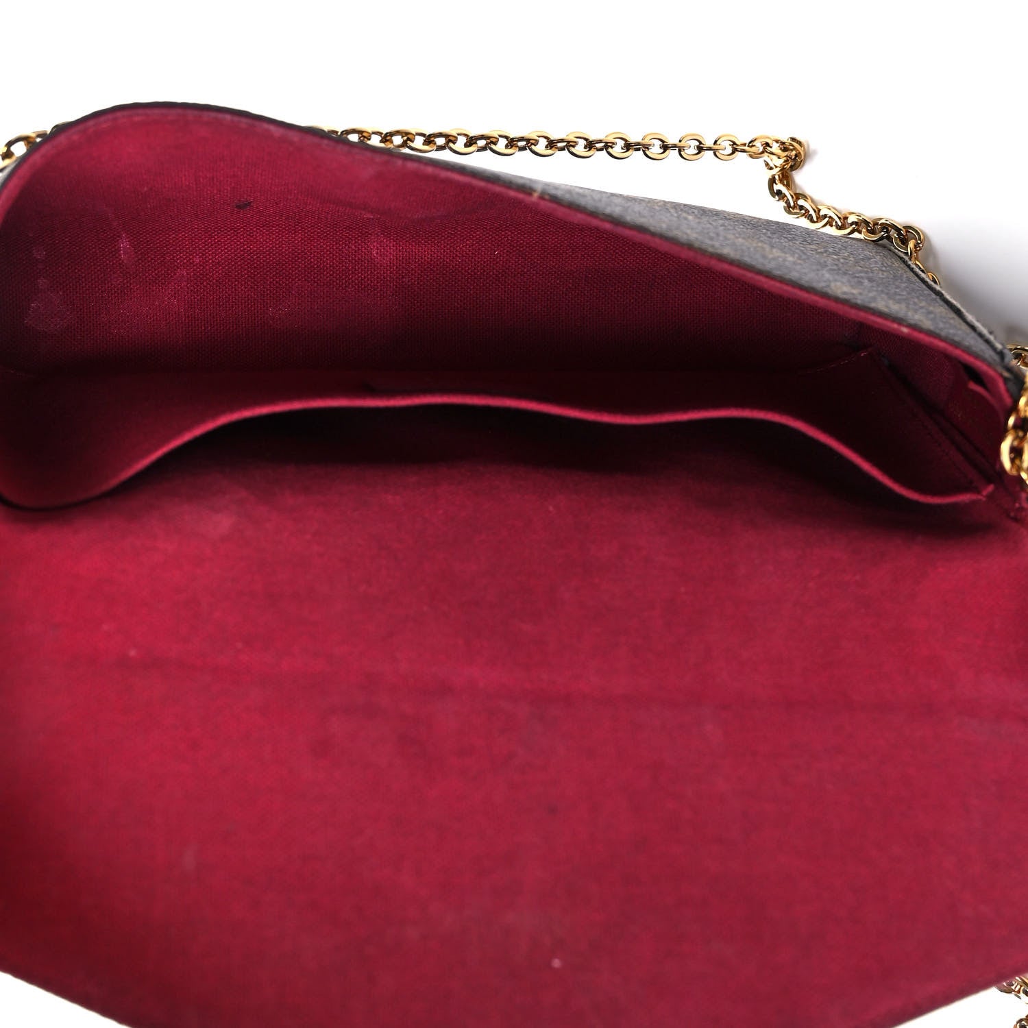 Louis Vuitton Monogram Pochette Felicie Chain Wallet Fuchsia 5 of 11