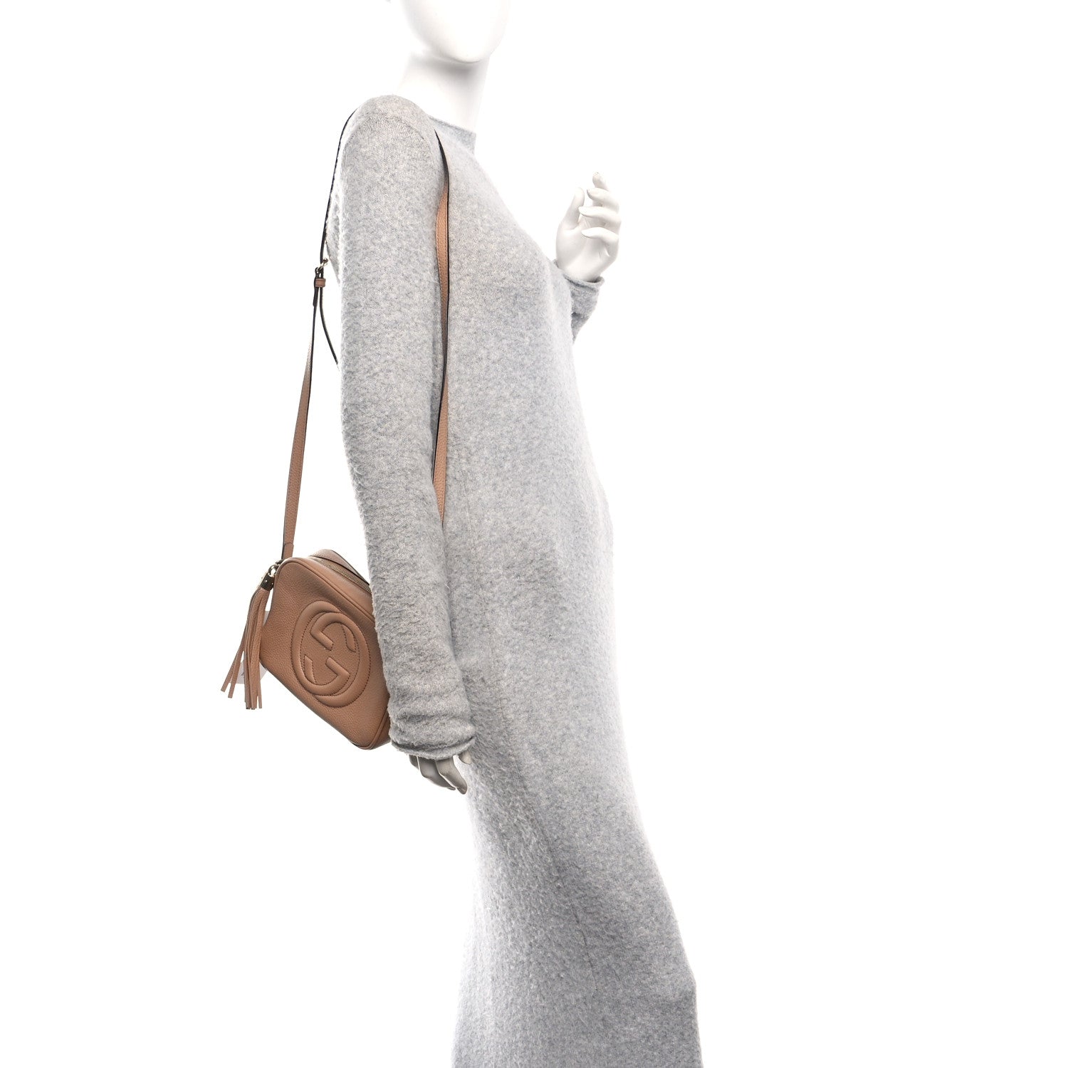 Gucci Pebbled Calfskin Small Soho Disco Bag Rose Beige 2 of 17